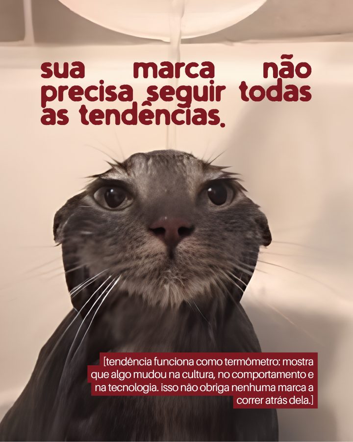 sua marca não precisa seguir todas as tendências